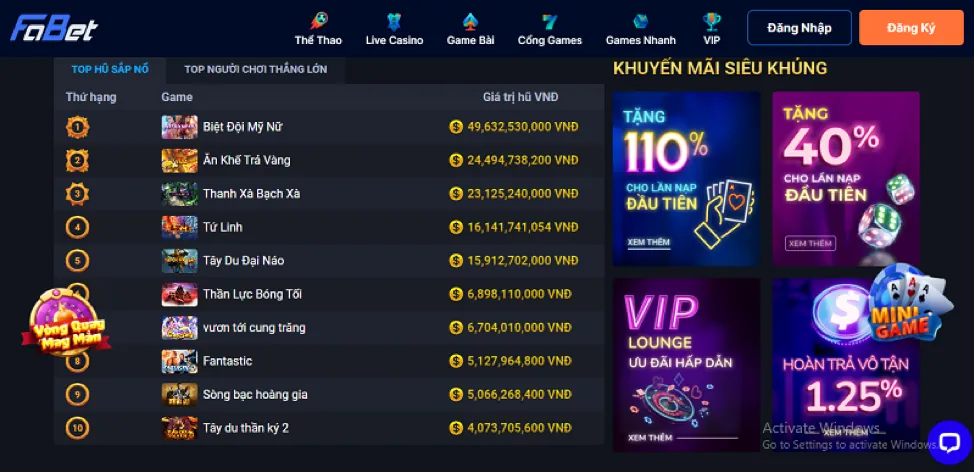 Chọn trò chơi máy đánh bạc trên cs88 app
